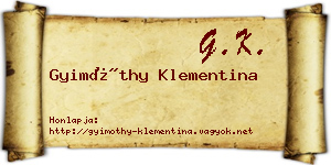 Gyimóthy Klementina névjegykártya